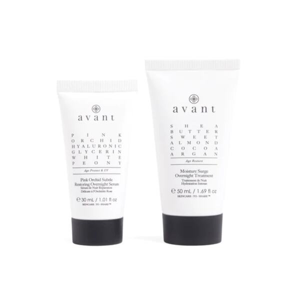 Brand NEW, Avant Skincare The Overnight Repair 2 Piece Set with Bag, MSRP $209 - Picture 2 of 4